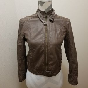Faux leather jacket